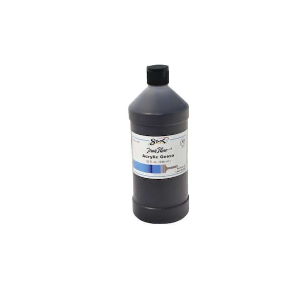 Sax 1590584 True Flow Acrylic Quart Gesso; Black